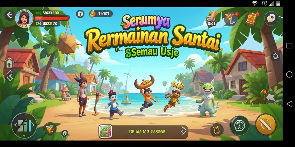 Tampilan gameplay <strong>5RT</strong> yang ceria dan adiktif.