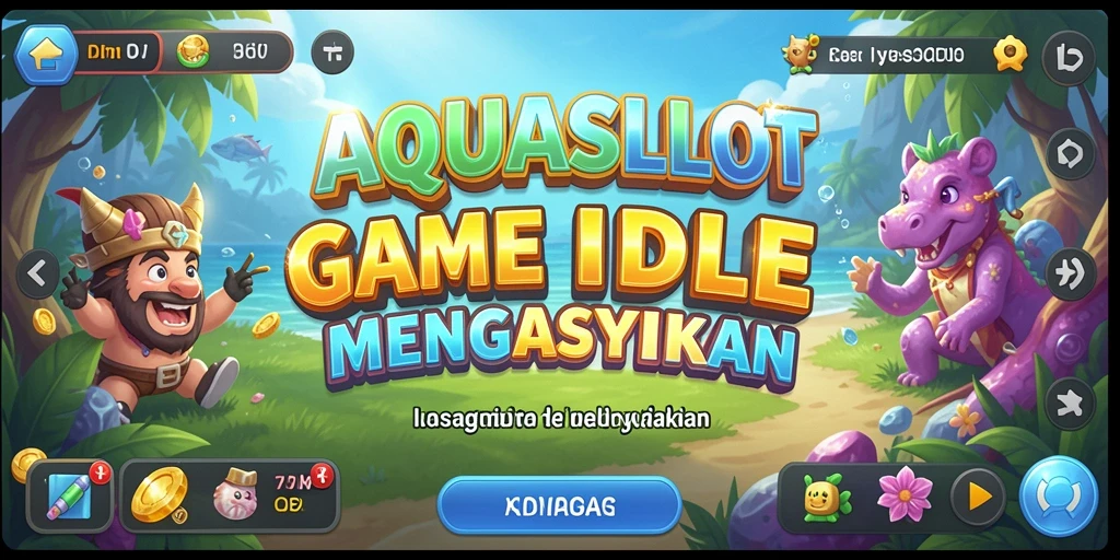 Tampilan gameplay AQUASLOT yang menarik dan penuh warna.