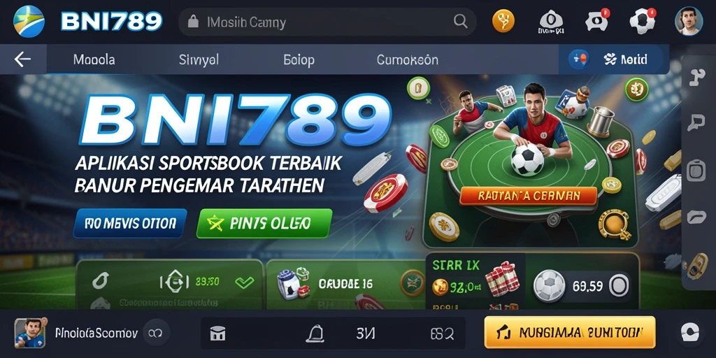 Tampilan interaktif dan menarik dari gameplay Sportsbook BNI789.