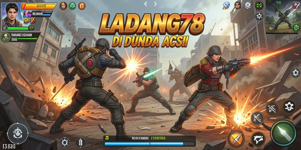Tampilan aksi pertarungan seru di LADANG78.