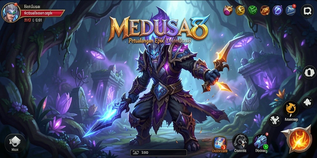 Tampilan gameplay menakjubkan dari MEDUSA88 yang menampilkan petualangan seru.