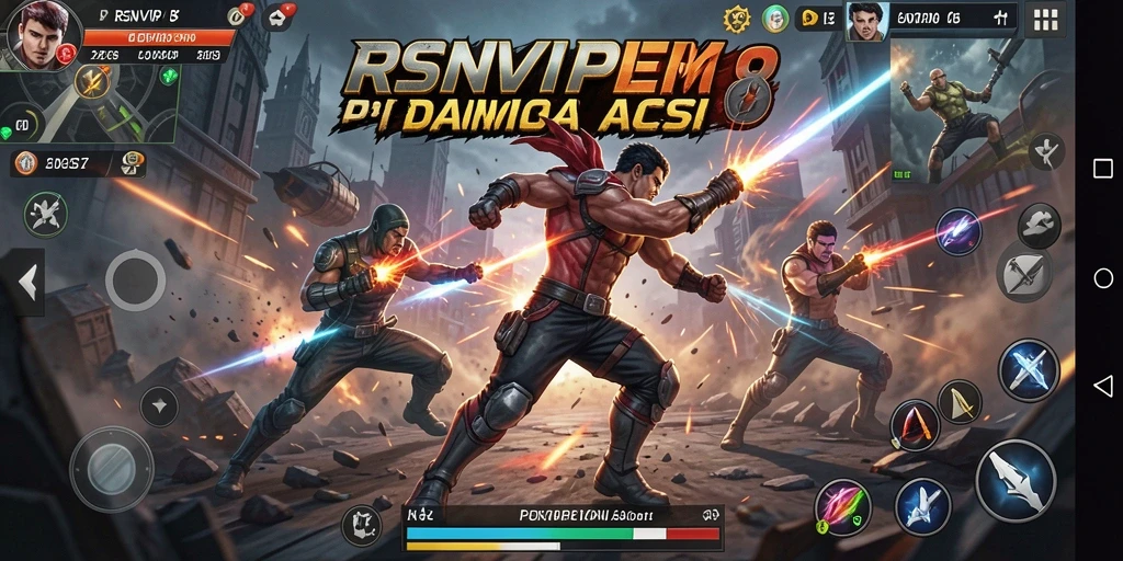 Tampilan gameplay seru dari RSNVIP8 dengan pertarungan yang intens.