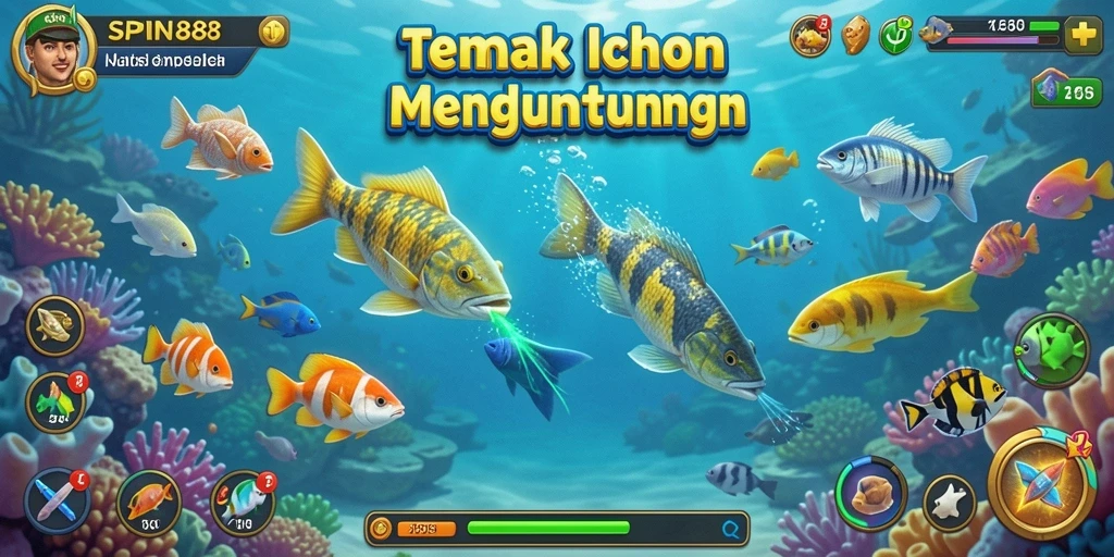 Screenshot gameplay SPIN88 menampilkan aksi menembak ikan yang seru.